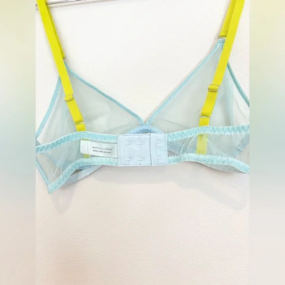 Zhilyova mesh bralette - unnamed blue sheer - 34B - EUC